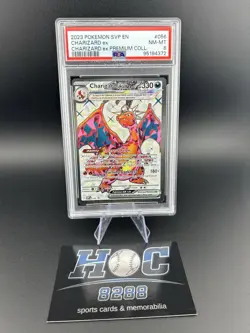 2023 Pokemon SVP EN Charizard Ex Premium Collection 056 Black Star Promo PSA 8 - Image 3