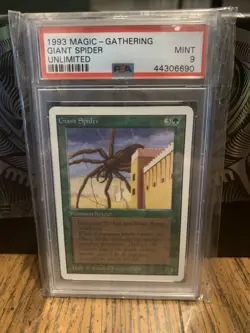 MTG Unlimited Edition 1993 Giant Spider PSA 9 Mint Old School - Image 1