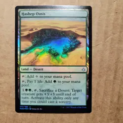 Hashep Oasis - Hour of Devastation - FOIL - Magic the Gathering HOU 177 NM Land - Image 1