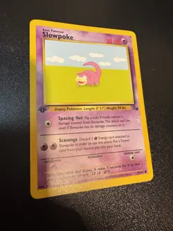 1st Edition Slowpoke 55/62 - Fossil - Common - Pokemon - NM - Image 2