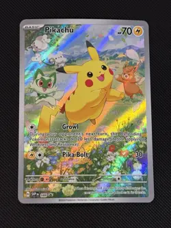 Pokemon Pikachu TCG SVP 088 Black Star Promo Card Paldea Adventure Chest Mint - Image 1