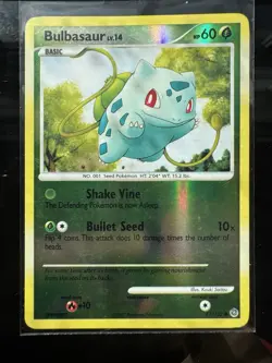 2007 POKEMON TCG SECRET WONDERS 77/132 BULBASAUR REVERSE HOLO/COMMON/GRASS - Image 1