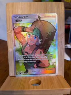 Pokemon TCG Hiker SV85/SV94 Hidden Fates: Shiny Vault Holo Full Art Trainer NM - Image 1