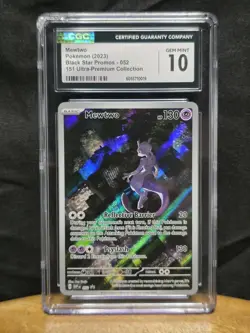 MEWTWO 052 POKEMON SVP EN SV BLACK STAR PROMO 151 ULTRA PREMIUM 2023 CGC 10 PSA - Image 1