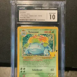 Pokemon TCG Venusaur 15/102 Celebrations Classic Collection Holo Base Set CGC 10 - Image 1