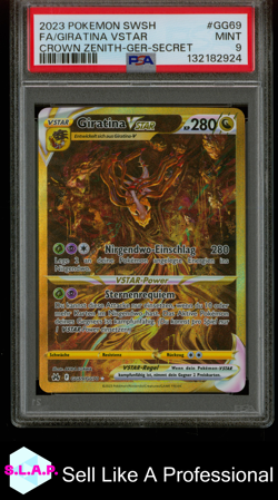 FA/GIRATINA VSTAR CROWN ZENITH-GER-SECRET POKEMON SWSH 2023 GG69 PSA 9 - Image 1