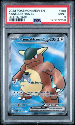 2023 POKEMON MEW EN-151 ULTRA RARE #190 KANGASKHAN EX PSA 9 - Image 1