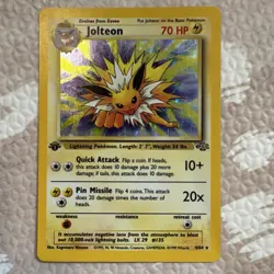 Pokemon Jolteon 1st Edition Jungle Set 4/64 70 HP Holo Rare Wizards of the Coast - Image 1