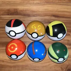 Plastic Empty Pokemon Pokeballs, Multiple Colors & Styles, Lot Of 6 - Image 2