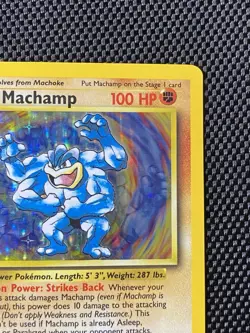 Machamp 8/102 1st Edition Holo Base Set Pokemon LP+ - Image 3