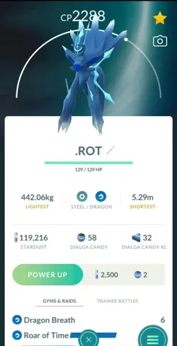 Origin Dialga Special Move Roar Of Time 🌟 Pokemon Go - Image 1
