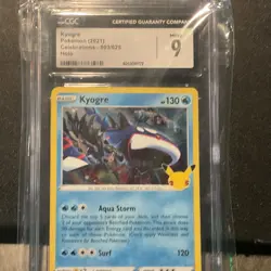 Pokemon Kyogre 003/025 Celebrations Holo Rare CGC 9 2021 TCG Ryuta Fuse - Image 1