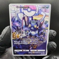 Pokemon Croagunk Pocket TCG Holo With Texture Read Description - Image 1