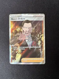 Pokemon BOSS'S ORDERS 189/192 FULL ART HOLO REBEL CLASH ULTRA RARE - Image 1