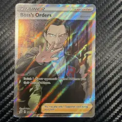 Pokemon BOSS'S ORDERS 189/192 FULL ART HOLO REBEL CLASH ULTRA RARE - Image 1