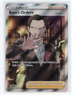 Pokemon TCG - Boss's Orders 189/192 - Rebel Clash - Full Art Trainer - Image 1