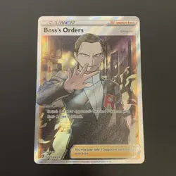 Boss’s Orders Giovanni Full Art 189/192 Rebel Clash Pokemon Card NM Xtra MINTY - Image 1