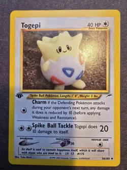 Pokemon Togepi 1st Edition Uncommon Card 56/105 Neo Destiny Nm/Mint - Image 1