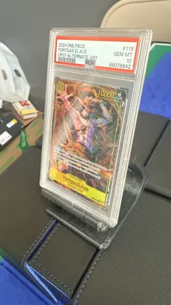One Piece 2024 Portgas D. Ace Secret Alt Art OP07-119 PSA 10 Gem Mint - Image 4