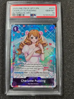 🌟 2025 One Piece Charlotte Pudding Alternate Art #070 Op11 Divine Speed PSA 10 - Image 1