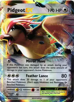 Pokemon TCG Pidgeot EX 64/108 2016 XY Evolutions Ultra Rare Holo VLP - Image 1