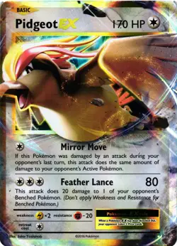 Pokemon TCG Pidgeot EX 64/108 2016 XY Evolutions Ultra Rare Holo NM - Image 1