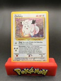 Pokemon TCG Clefairy Base Set Holo Unlimited 5/102 WOTC Condition MP - Image 1