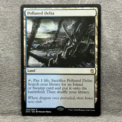 MTG Polluted Delta - Khans of Tarkir (KTK) #239 Non-Foil MP Magic Card - Image 1