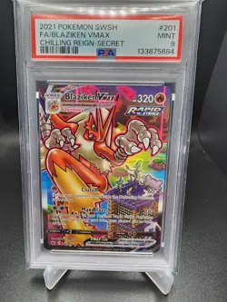 Pokemon SWSH06 Chilling Reign Blaziken VMAX #201/198 Alternate Art Secret PSA 9 - Image 1