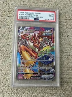 Pokemon SWSH06 Chilling Reign Blaziken VMAX #201/198 Alternate Art Secret PSA 9 - Image 1