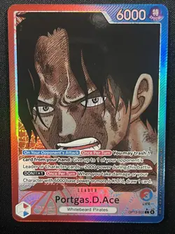 One Piece TCG Portgas D Ace Alt Art Leader OP13-002 Carrying On His Name - Image 1