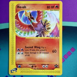 2002 HO-OH 52 Black Star Promo Wizards of the Coast Vintage Pokemon Card MP- - Image 3