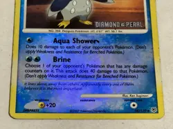 Prinplup 58/130 STAMPED Diamond & Pearl Reverse Holo Pokemon Card 2007 EX!! - Image 3