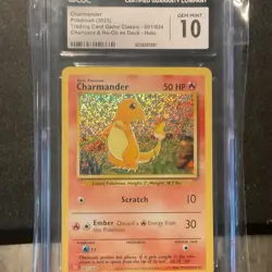 Pokemon TCG Charmander 001/034 Trading Card Game Classic Holo CGC 10 2023 - Image 1