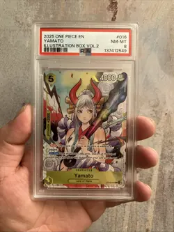 One Piece TCG Yamato ST13-016 Illustration Box Vol. 2 Promo Card PSA 8 - Image 1