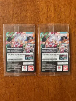TWO One Piece Monkey D. Luffy College Basketball US Voyage Promo Cards SEALED - Image 2