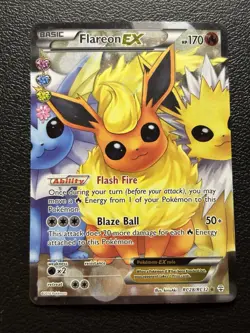 Flareon EX RC28/RC32 Generations, Radiant Collection 2016 Holo Pokemon Card MP - Image 1
