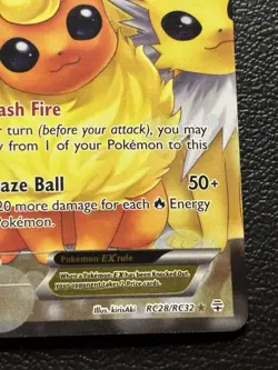 Flareon EX RC28/RC32 Generations, Radiant Collection 2016 Holo Pokemon Card MP - Image 5