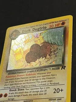 Pokemon Team Rocket Dark Dugtrio Holo Rare TCG Card 6/82 Unlimited Edition LP - Image 2