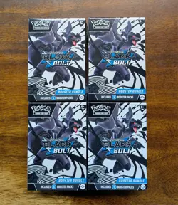 Pokemon TCG Scarlet & Violet Black Bolt Booster Bundle Lot of 4 Sealed - Image 1