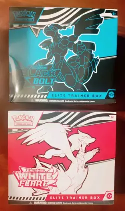 Pokemon TCG - Lot Of 6 Scarlet & Violet: Black Bolt & White Flare ETBs SEALED - Image 1