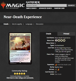 2016 MTG Magic the Gathering From the Vault Lore Foil #10 Near-Death Experience - Image 3