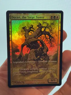 1X FOIL Doran, the Siege Tower FULL ART CHAMPS PROMO MINT MTG Magic 2007 EDH - Image 1