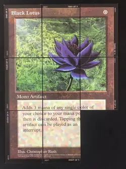 ULTRA PRO PUZZLE QUEST Black Lotus 8 of 9 Set Great for Binders mtg 1997 ALL SP - Image 1