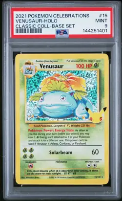 2021 POKEMON CELEBRATIONS CLASSIC COLLECTION #15 VENUSAUR-HOLO PSA 9 - Image 1