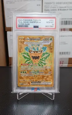 2024 POKEMON TWM EN-TWILIGHT MASQUERADE HYPER RARE TEAL MASK OGERPON EX PSA 10 - Image 1