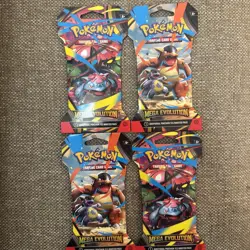 (LOT OF 4) Pokemon TCG Mega Evolution Each Art Set Sleeved Booster Packs NEW! - Image 1