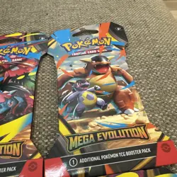 (LOT OF 4) Pokemon TCG Mega Evolution Each Art Set Sleeved Booster Packs NEW! - Image 3