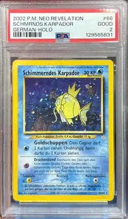 PSA 2 2002 Pokemon Neo Revalation Schimmerndes Karpador German Holo No. 66 - Image 1