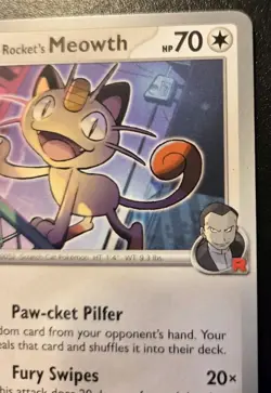 Team Rocket's Meowth 149/182 Common Scarlet & Violet Destined Rivals Pokemon TCG - Image 3
